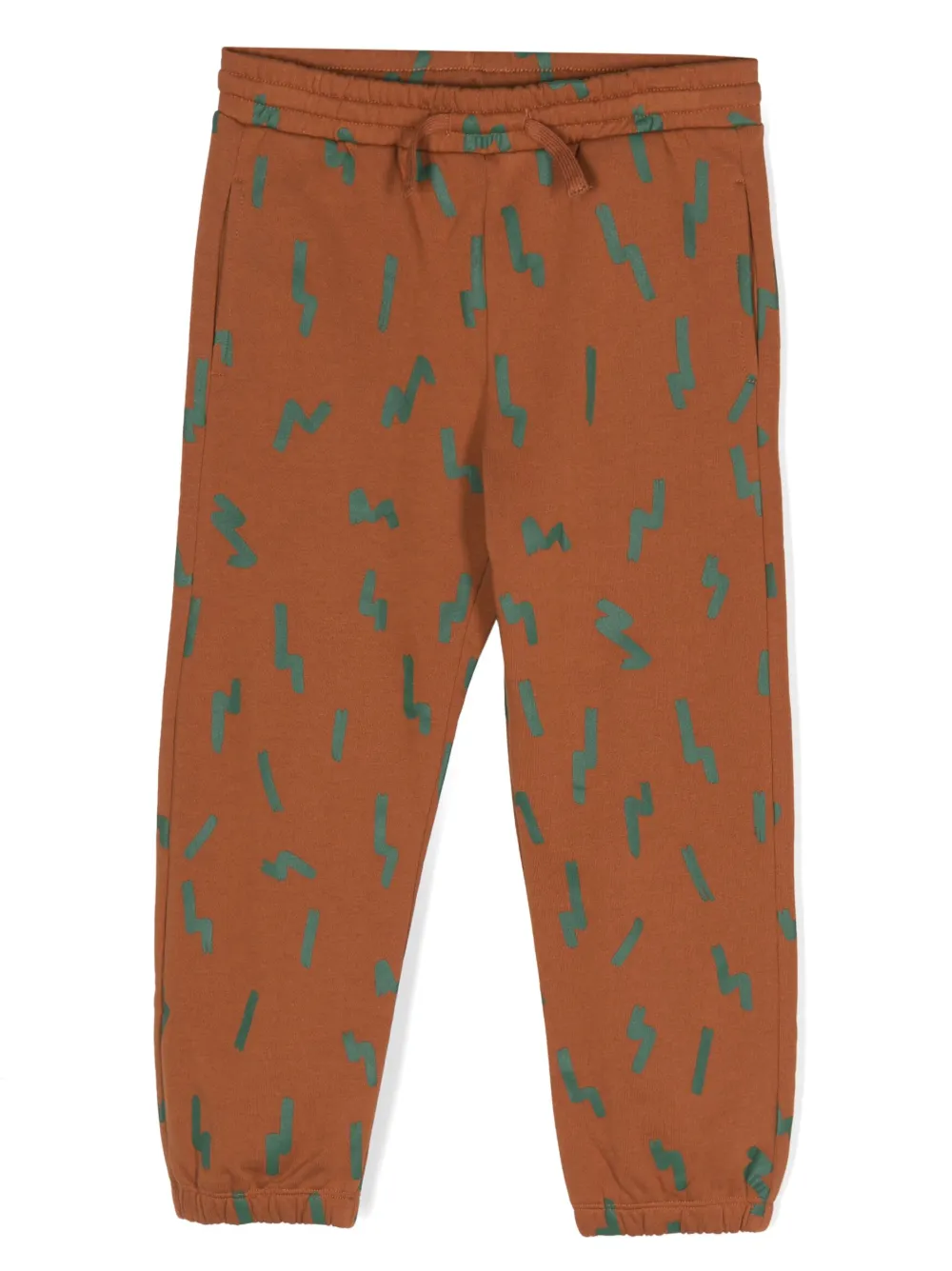 

Спортивные брюки с графичным принтом Stella McCartney Kids, коричневый
