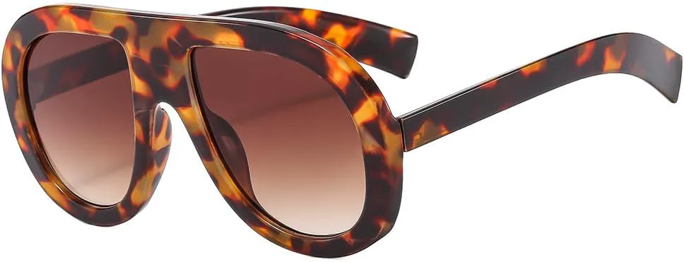 

Солнцезащитные очки для мужчин и женщин - защита UV400 - увеличенный размер, градиентный цвет, для занятий спортом на открытом воздухе и вождения QWBSER, 5