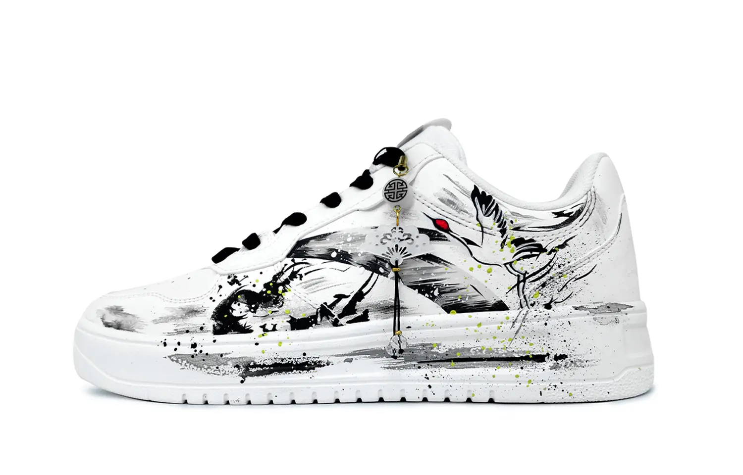 

ANTA Расслабленные износостойкие и легкие низкие скейтборд кроссовки men's белый черный