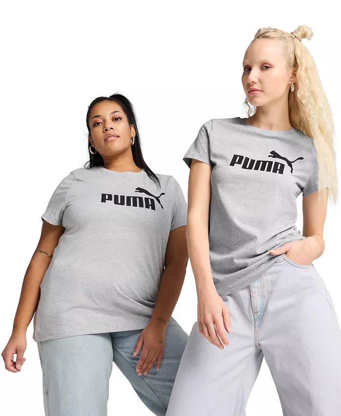 

Женская базовая футболка Essential No 1 с логотипом Puma, серый