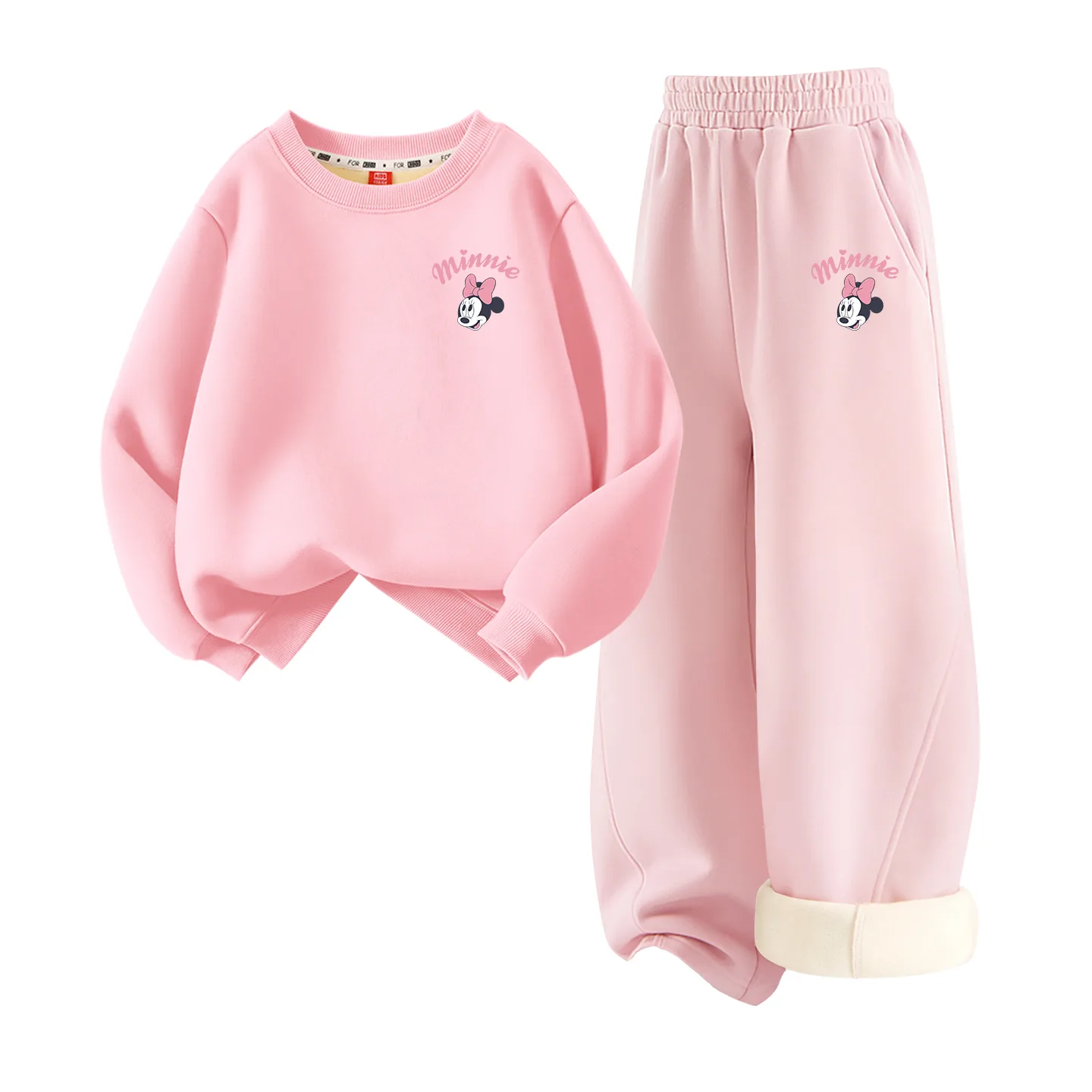 Детская повседневная спортивная толстовка Disney, [Thickened and Fleece-Lined]Dini Knot K Taro Purple+Dini Knot K Heather Gray — фото 3