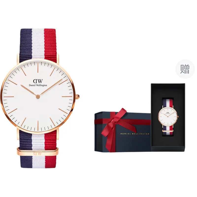 

DW/DanielWellington Часы Daniel Wellington Wrist Watch Quartz Movement Nylon Strap White Dial Men's Watch