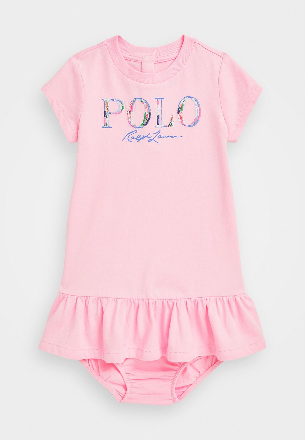 

Платье из джерси LOGO COTTON JERSEY DRESS & BLOOMER Polo Ralph Lauren, фуксия