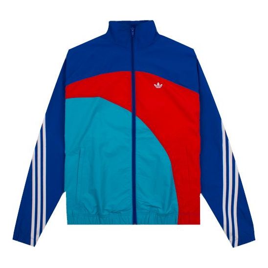 

Куртка originals off center windbreaker navy/pink/cyan Adidas, синий