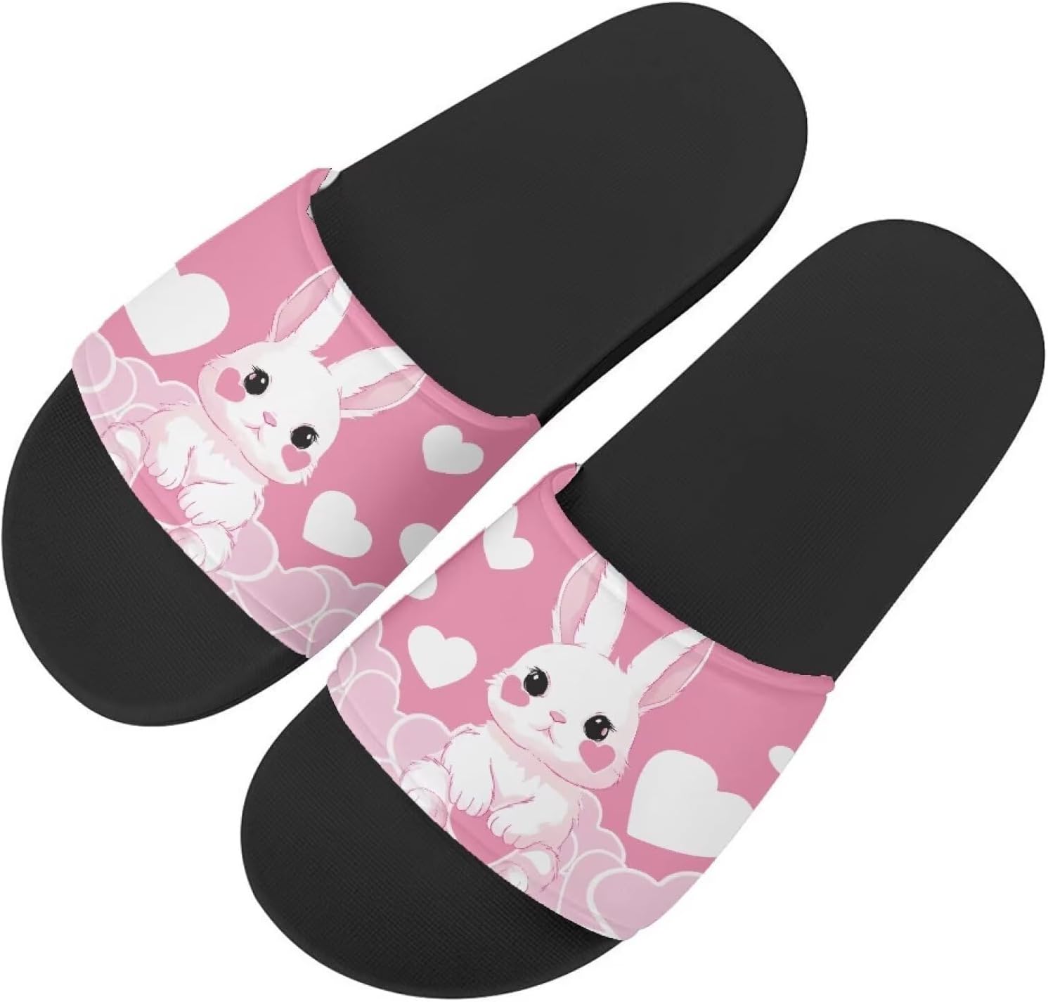 

Забавные тапочки Binienty для взрослых, сандалии унисекс, нескользящие, быстросохнущие, для душа и ванной, розовый