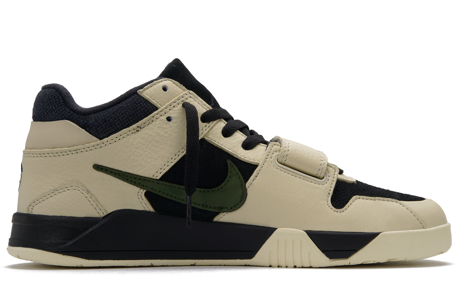 Трэвис Скотт x Jumpman Jack TR Avocado мид-топ винтажные баскетбольные кроссовки унисекс Jordan, черный/серый — фото 3