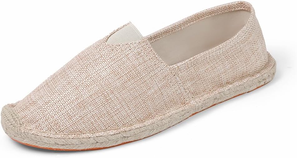 

Эспадрильи-лоферы на плоской подошве с закрытым носком из канвы для мужчин и женщин Mcronji, светло-коричневый