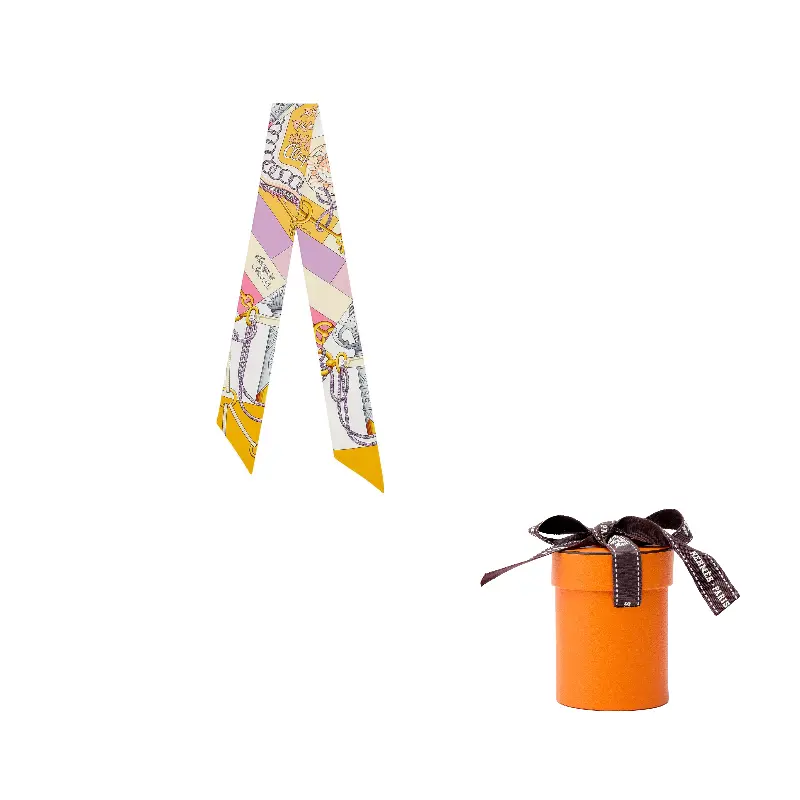 

HERMES Шёлковый шарф, Purple/Yellow/Pink