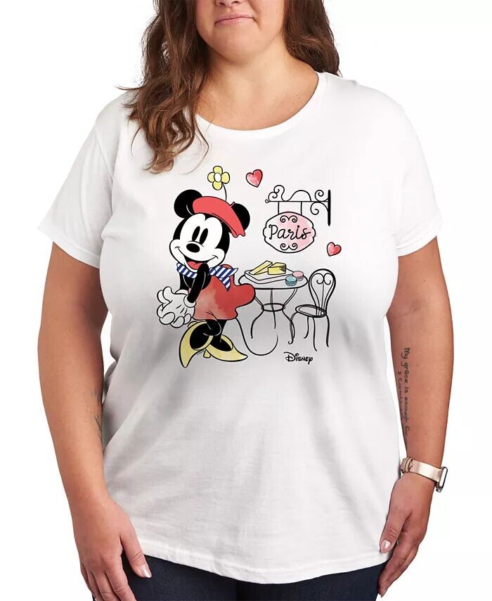 

Футболка больших размеров с рисунком Minnie Paris Hybrid Apparel, белый