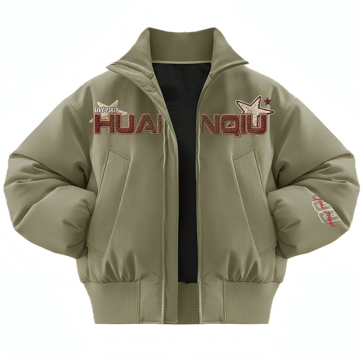 

Куртка Unisex Stand Collar Thickened HUANQIU, зеленый[padded and thickened]