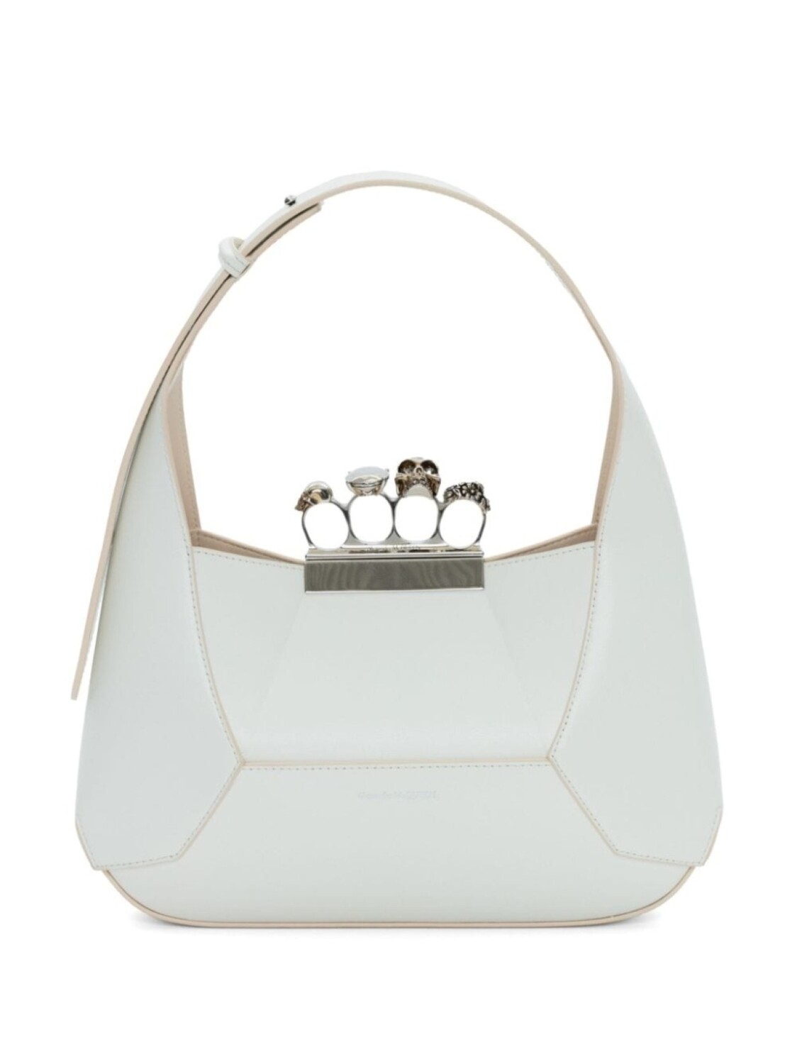 

Alexander McQueen мини-сумка Jewelled Hobo, белый