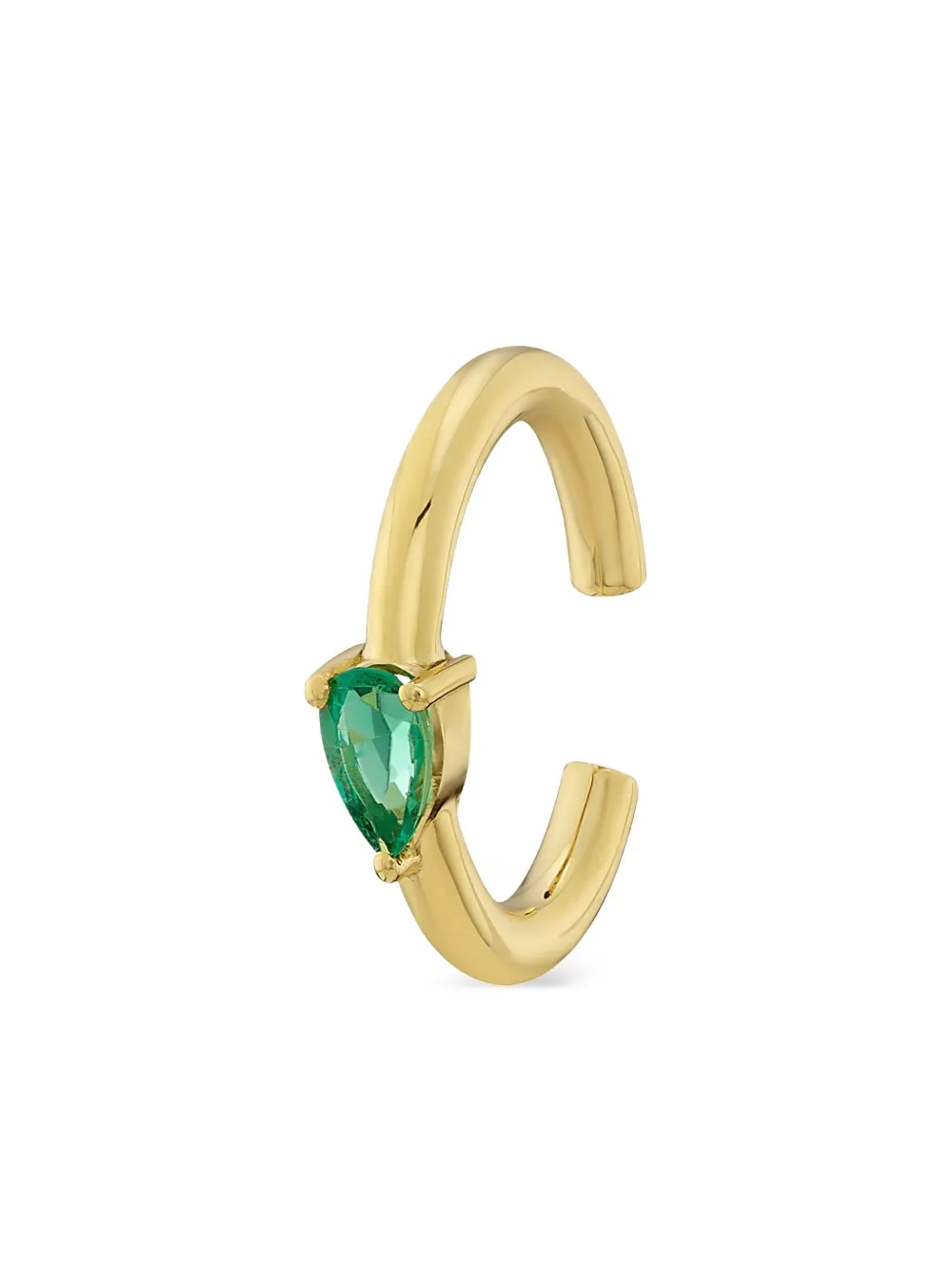 

Серьга-кафф из 18-каратного желтого золота с изумрудом ROSEKEY, золотой