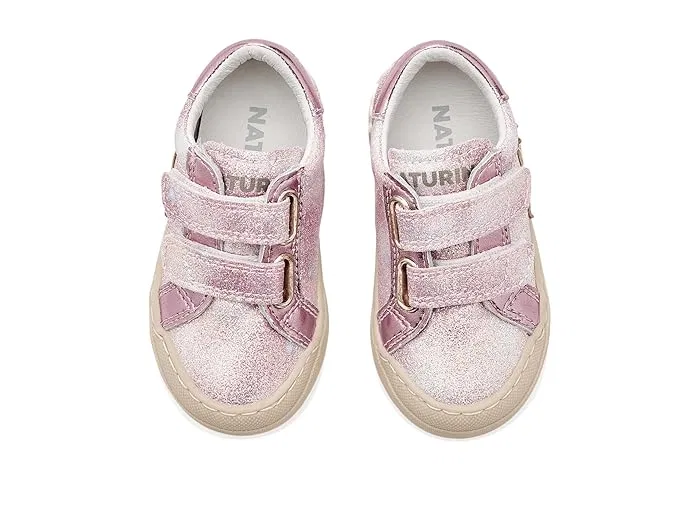 Кроссовки с двойной липучкой Singery Low VL Naturino, Glitter Pink — фото 3