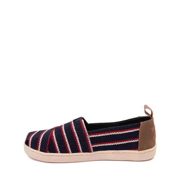 

Слипоны TOMS Alpargata Woven Slip-On Casual Shoe, цвет Navy/Red Stripe