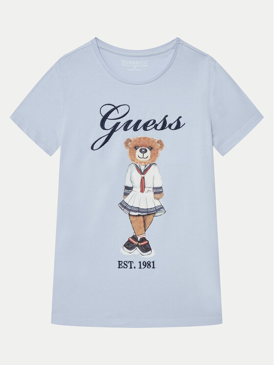 

Футболка обычного кроя J5RI24 K6YW4 Guess, голубой