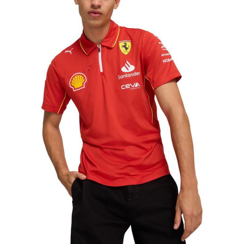 

Camiseta Polo Para Hombre Del Equipo Scuderia Ferrari Pro Puma, красный желтый