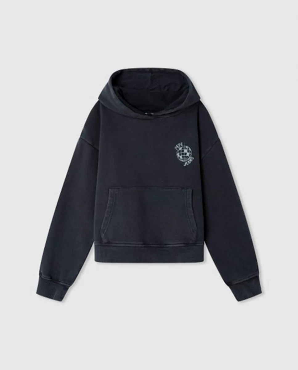 

Детская толстовка с капюшоном Ava Pepe Jeans, черный