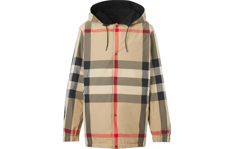 Худи-куртка Burberry реверсивная клетчатая бежевая — фото 3