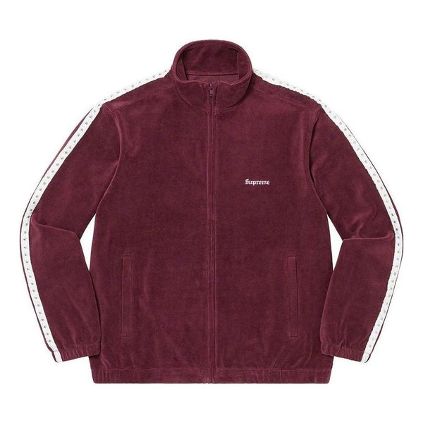 

Куртка studded velour track jacket 'burgundy white' Supreme, бургундия, Белый, Куртка studded velour track jacket 'burgundy white' Supreme, бургундия