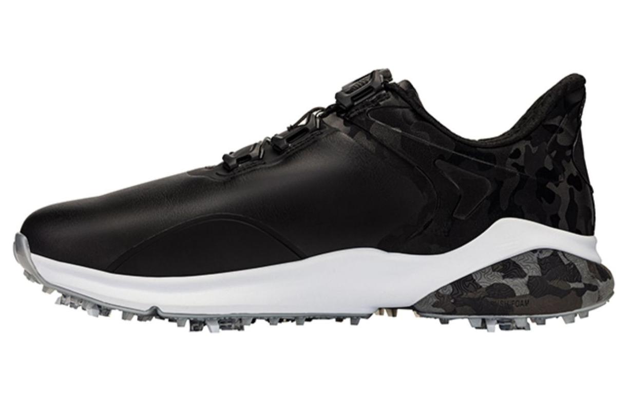

Амортизирующие износостойкие низкие мужские гольф-туфли Callaway черно-белые