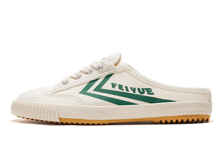 

Feiyue Скользоустойчивые низкие кеды из холста унисекс бежево-зеленые, цвет Beige Green