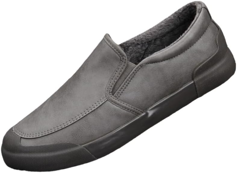 

Зимние удобные повседневные слипоны оверсайз с густой подкладкой для тепла и комфорта. Подходят для поездок на работу, активного отдыха и повседневного использования Fmshi, серый