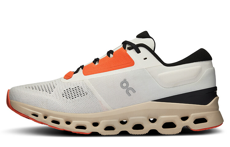 

Кроссовки On CloudStratus 3 Undyed White Sand Orange, белый