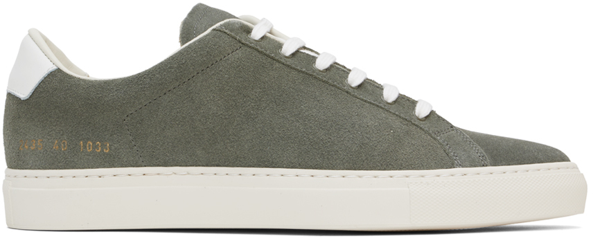 

Зеленые ретро-замшевые кроссовки Common Projects