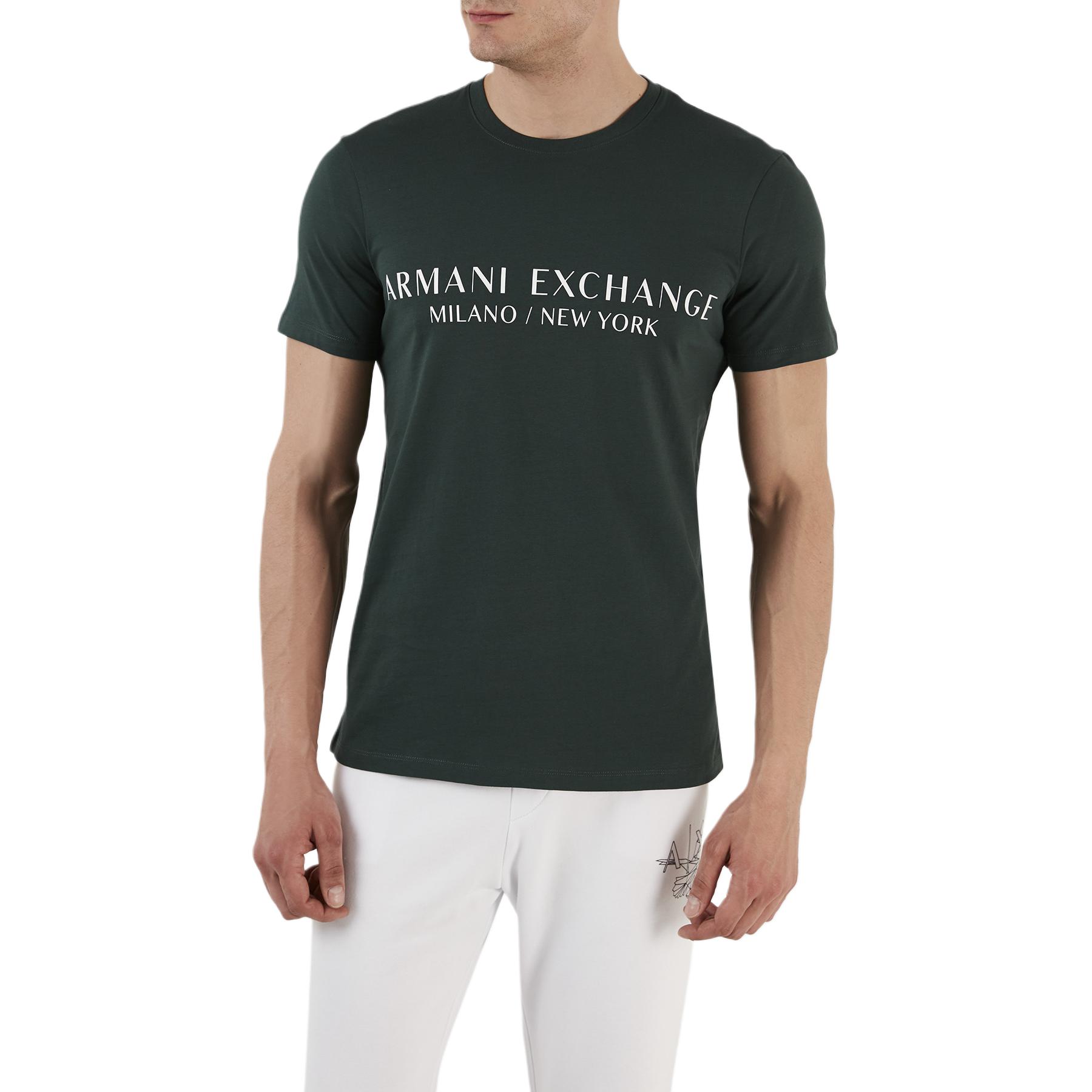 

ARMANI EXCHANGE Футболка AE мужская зеленая, Зеленый, ARMANI EXCHANGE Футболка AE мужская зеленая