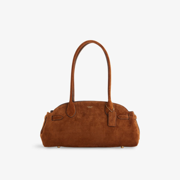 

Плечо из кожи и замши с логотипом Empire Coach, мультиколор
