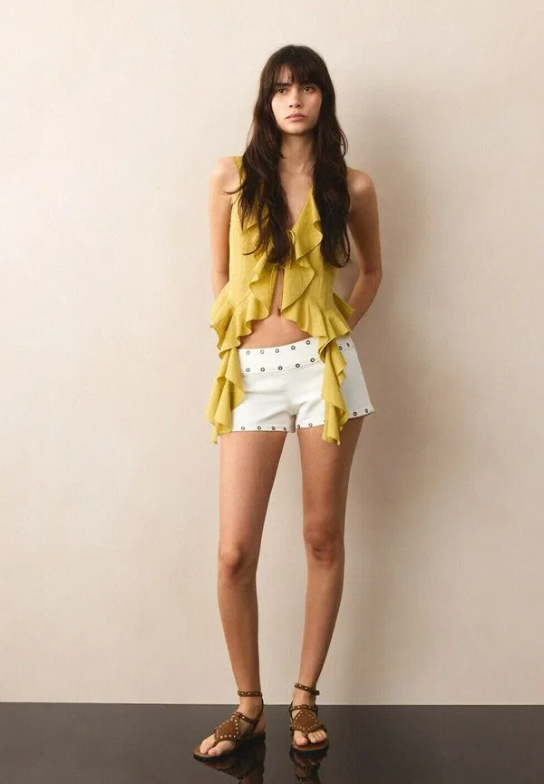 Подростковые шорты кремового цвета Mango Kids, Off-White