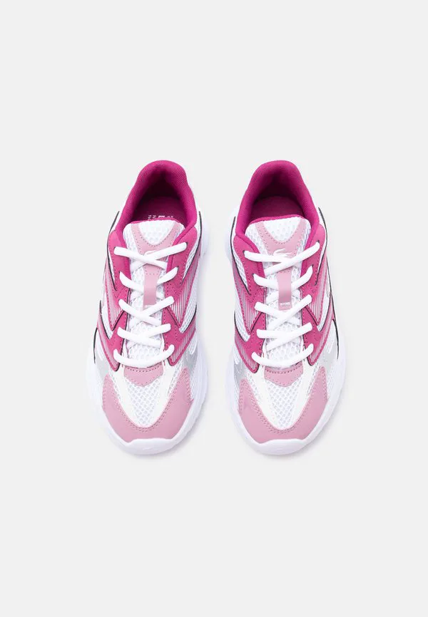 Детские кроссовки junior l003 neo shot blush laces Lacoste, White/Dark Purple — фото 4