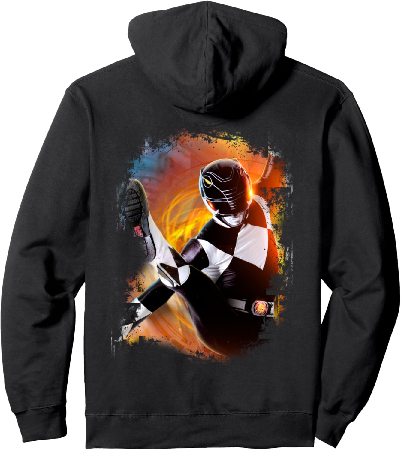 

Худи с изображением Черного Рейнджера из сериала «Могучие Рейнджеры» (US Power Rangers), черный (black 19-3911tcx), размер S