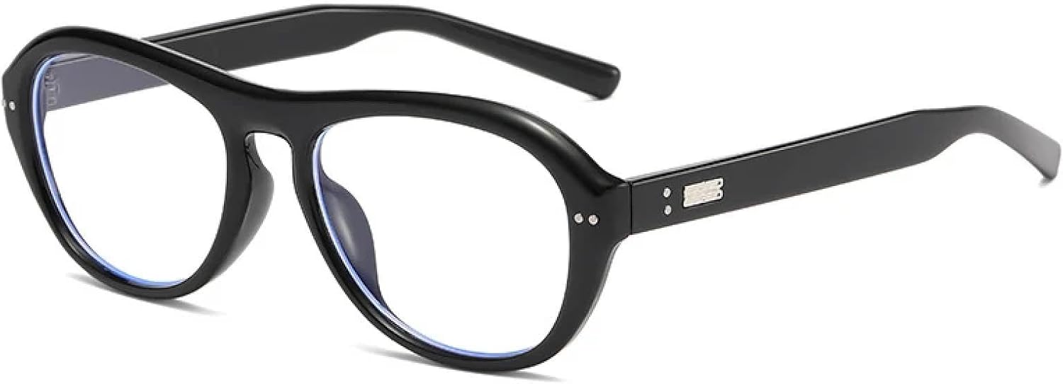 

Солнцезащитные очки с защитой от УФ-излучения UV400 | Женские с заклепками, мужские панк-очки овальной формы для занятий спортом на открытом воздухе и вождения DSVIGF, Black Clear