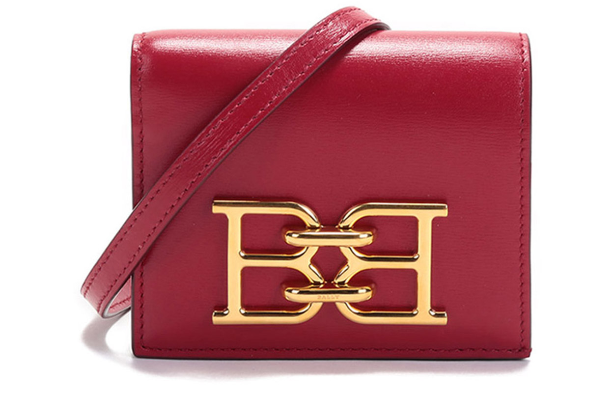 

BALLY Кожаная маленькая квадратная сумка через плечо, мини-сумка, женская, красная