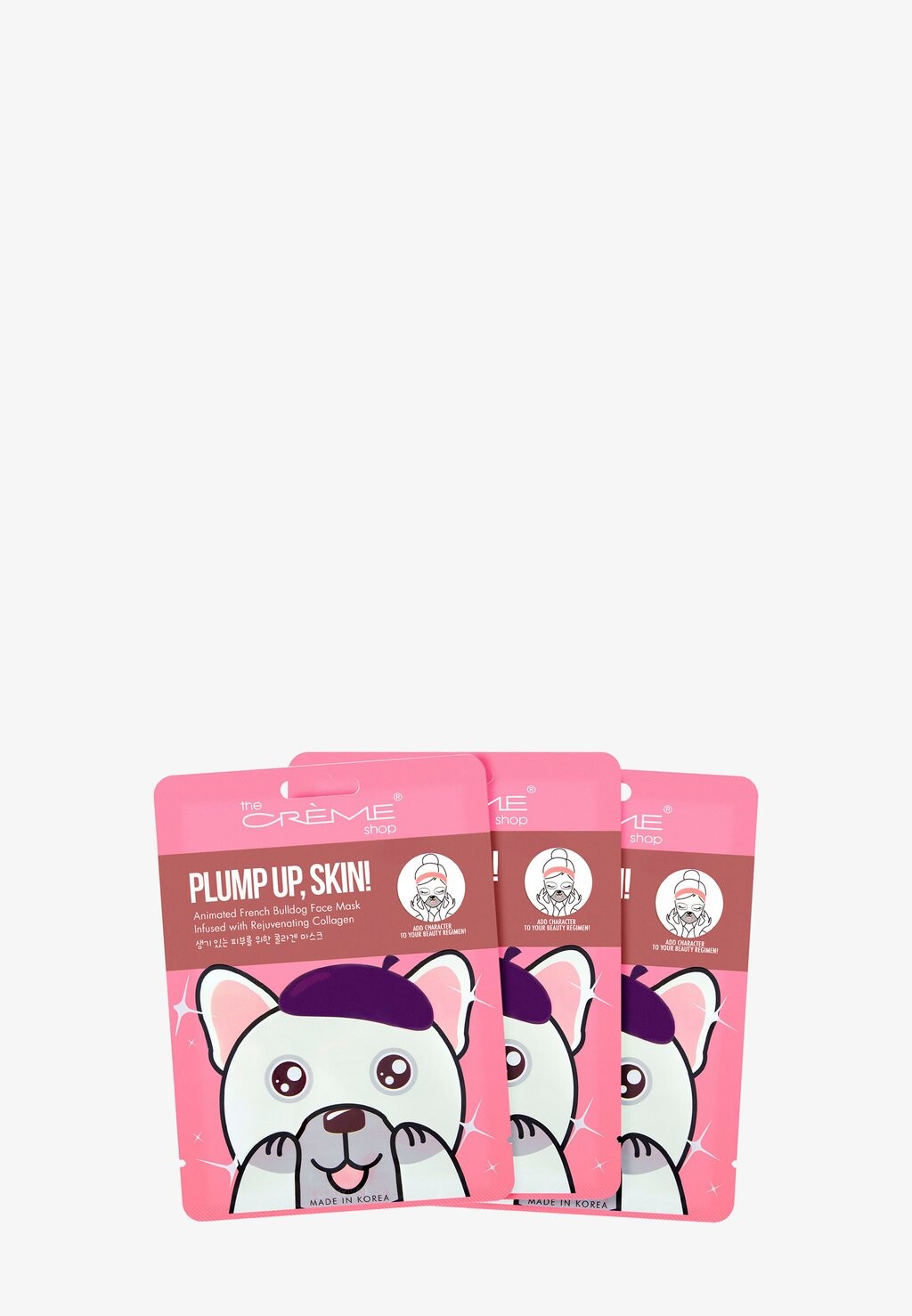

Маска для лица Plump Up Skin! French Bulldog, Collagen Infused Mask The Creme Shop