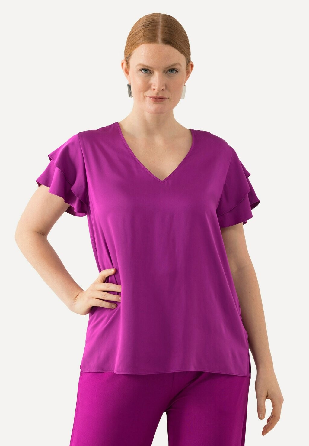 

Блуза DOUBLE CAP SLEEVE Ulla Popken, красный
