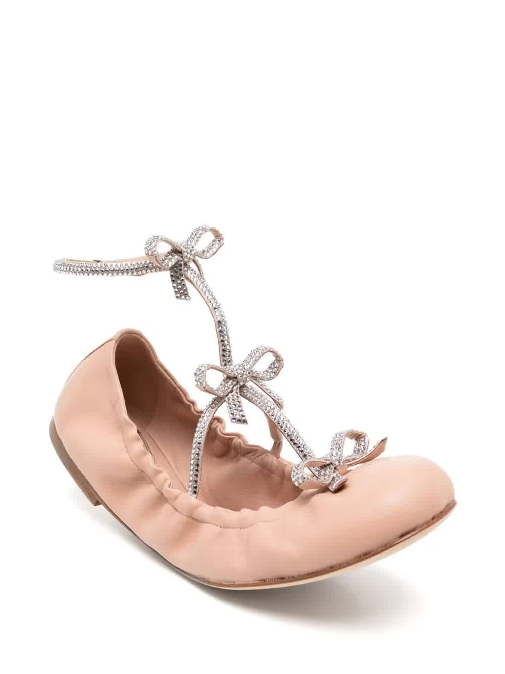 Рене Каовилла Катерина Балетки Rene' Caovilla, Skin Lamb/Crystal Strass — фото 2
