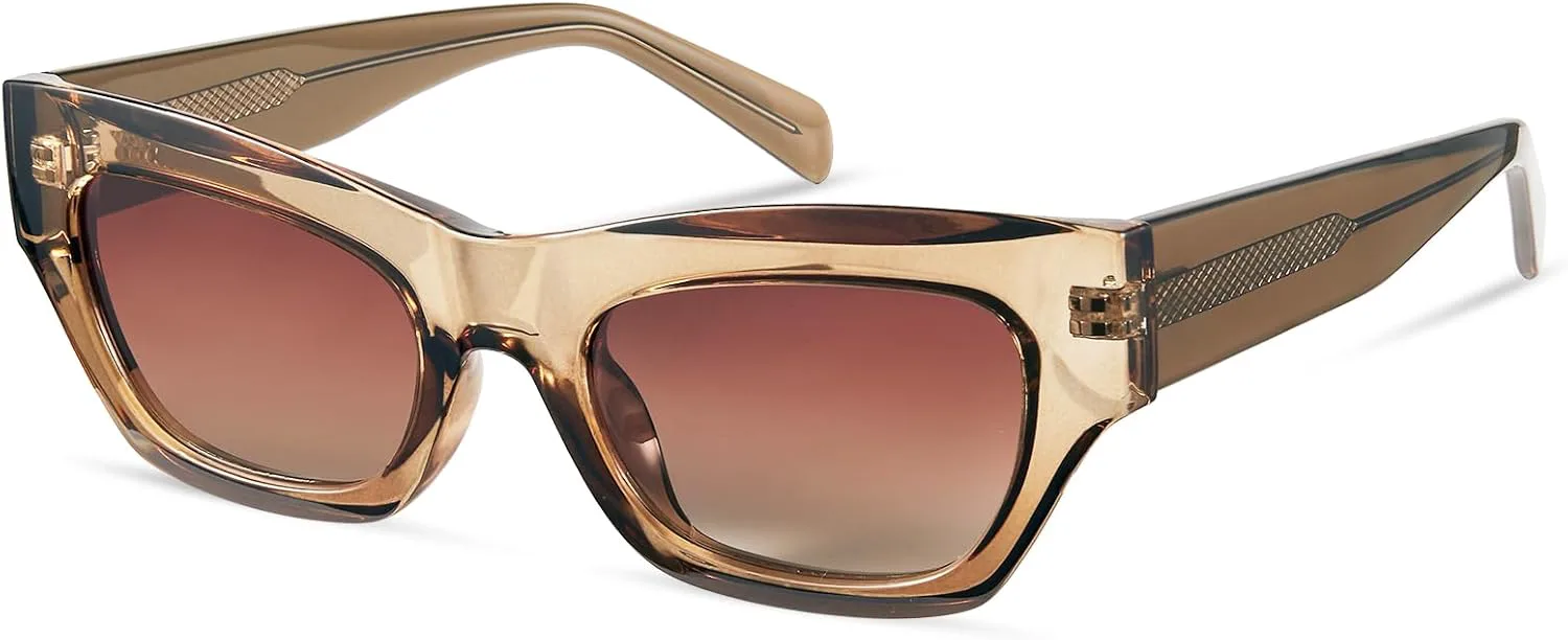 

Женские поляризованные солнцезащитные очки Cateye с защитой UV400, стильные, массивные, из ацетата, в стиле 80-х и 90-х, для небольшой головы SOLVANSKI, 1-brown