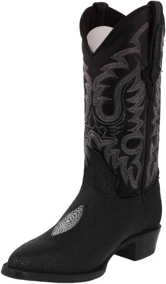 

Мужские черные вестерн-сапоги Texas Legacy из кожи с принтом под ската, стиль J-Toe