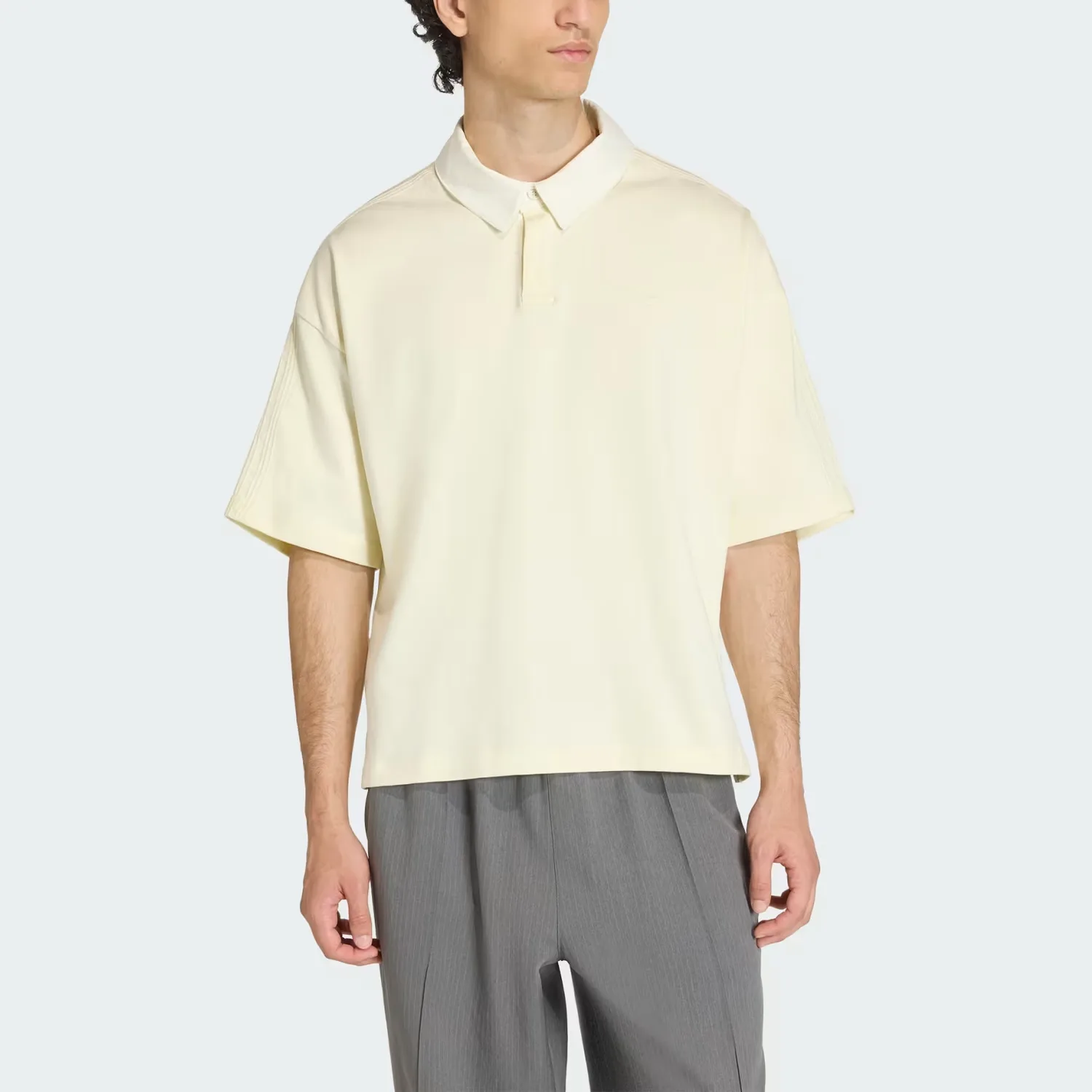 Футболка-поло мужская Premium Essentials FW25 Adidas Originals, айвори белый — фото 3