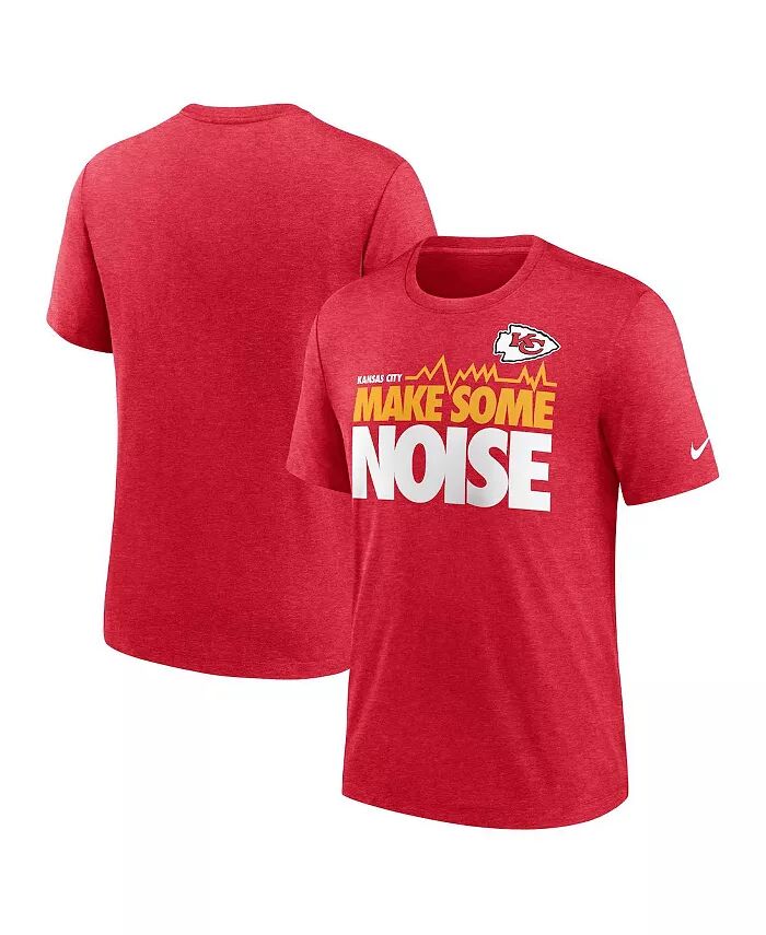 

Мужская футболка Kansas City Chiefs Local Tri-Blend, меланжевая красная Nike