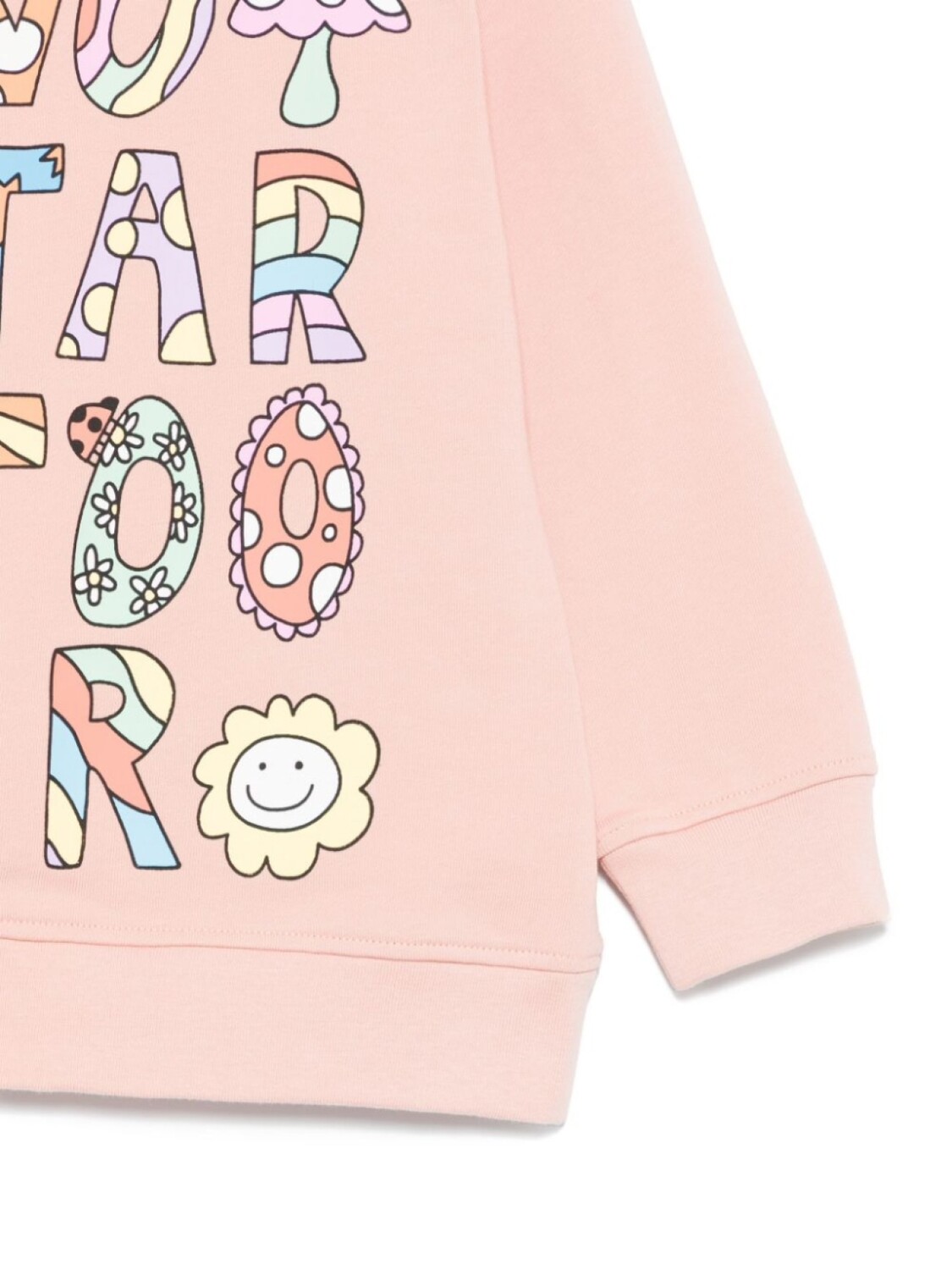 Толстовка с принтом-лозунгом Stella McCartney Kids, розовый — фото 3
