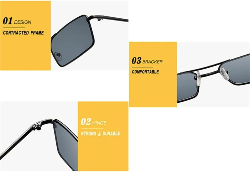 

Винтажные солнцезащитные очки в стиле стимпанк, прямоугольные, женские, с металлическим мостиком, зеркальные, с защитой от УФ-излучения UV400 KTUCN, Silver Clear