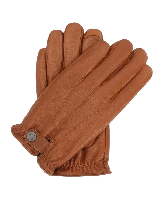

Коричневые кожаные перчатки с сенсорным экраном Kazar, коричневый