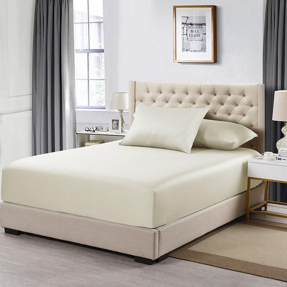 

Роскошный комплект простыни и наволочек 608 - сделано в Египте Egyptian Linens, цвет Ivory