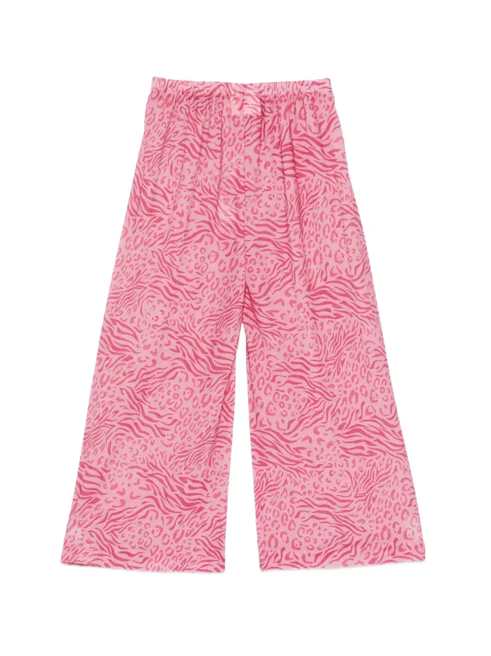 Брюки-карго широкого кроя с животным принтом MC2 Saint Barth Kids, розовый — фото 2