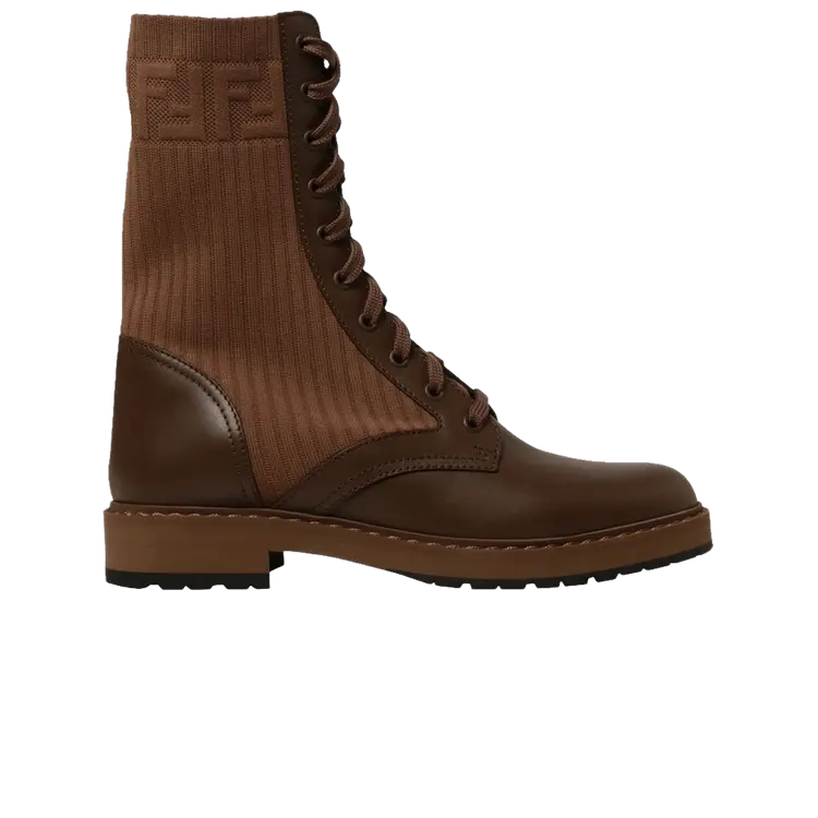 Ботинки Fendi Wmns FF Rockoko Biker Boot Brown, коричневый