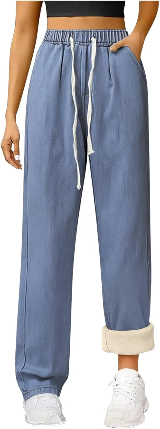 

Джинсы Wide Leg с флисовой подкладкой и эластичным поясом