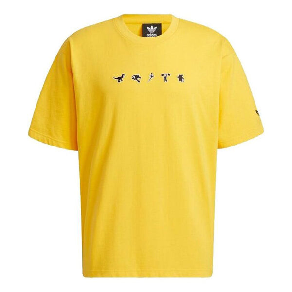 

Футболка оригиналы manga ss tee 2 спортивные повседневные с круглым воротником мужские Adidas, желтый